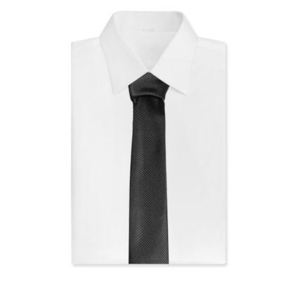 Gravata Masculina Maquineta Diagonal - Preto