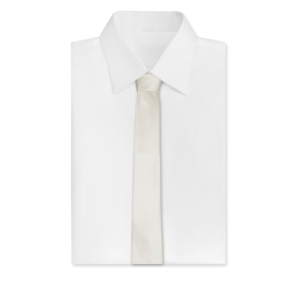 Gravata Masculina Maquineta Essencial - Branco