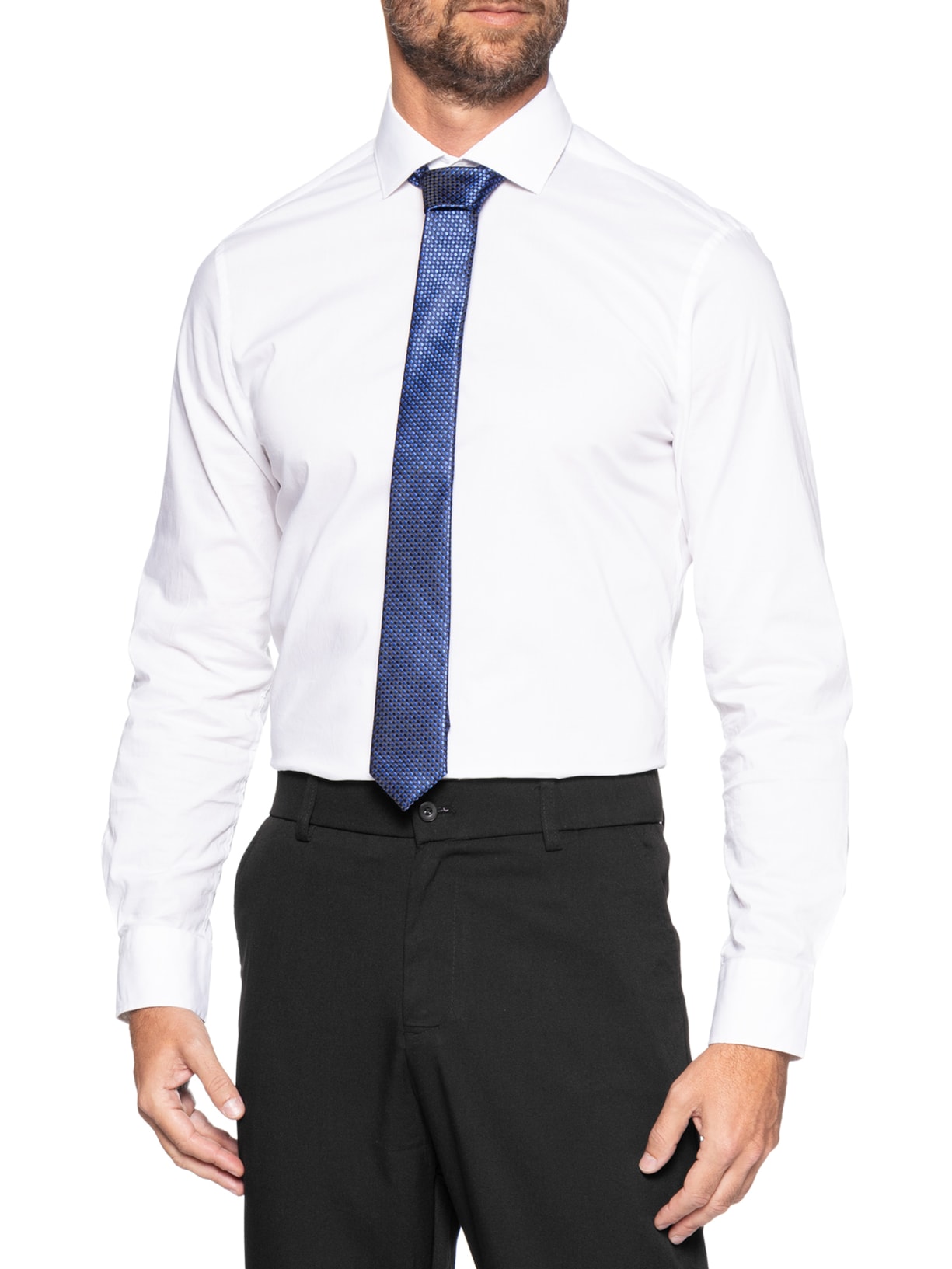 Gravata Masculina Maquineta Mini Square Azul Sergio K