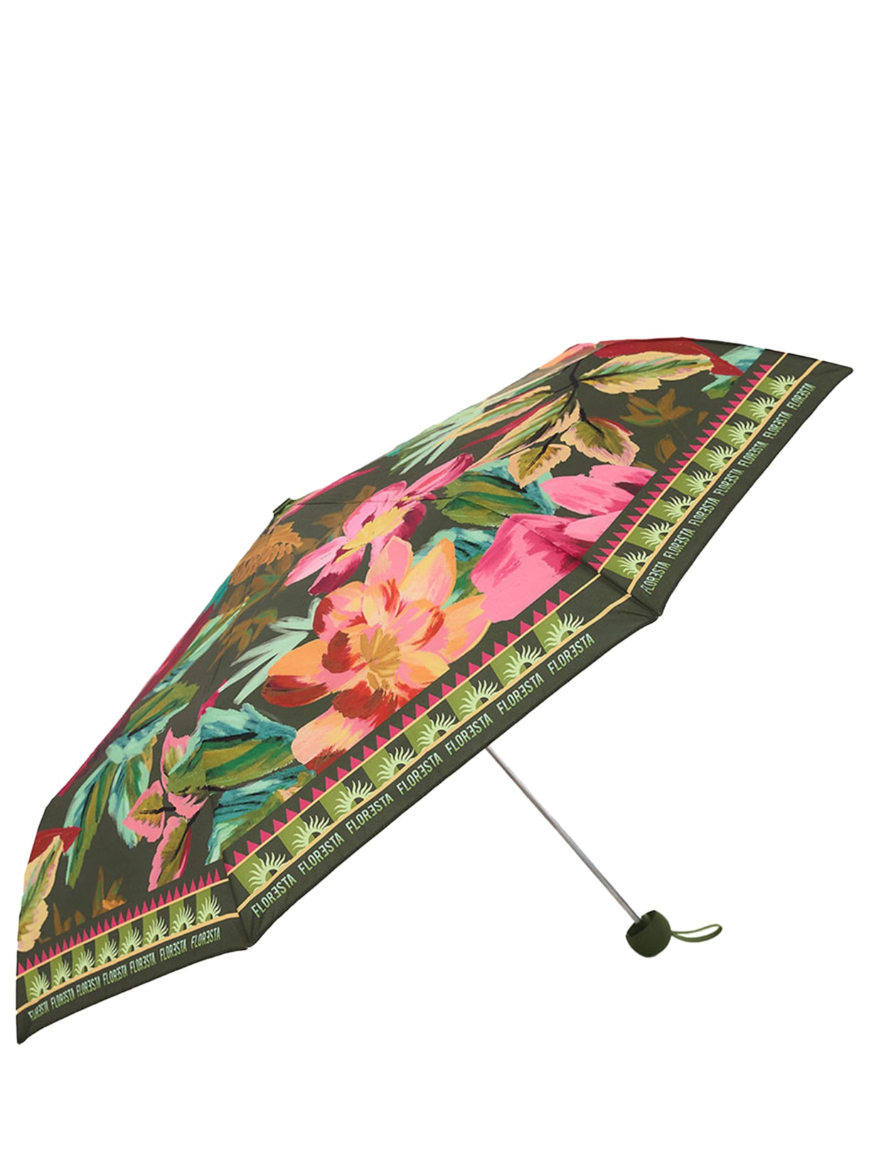 Guarda-Chuva Chuá Painted Flowers - Verde