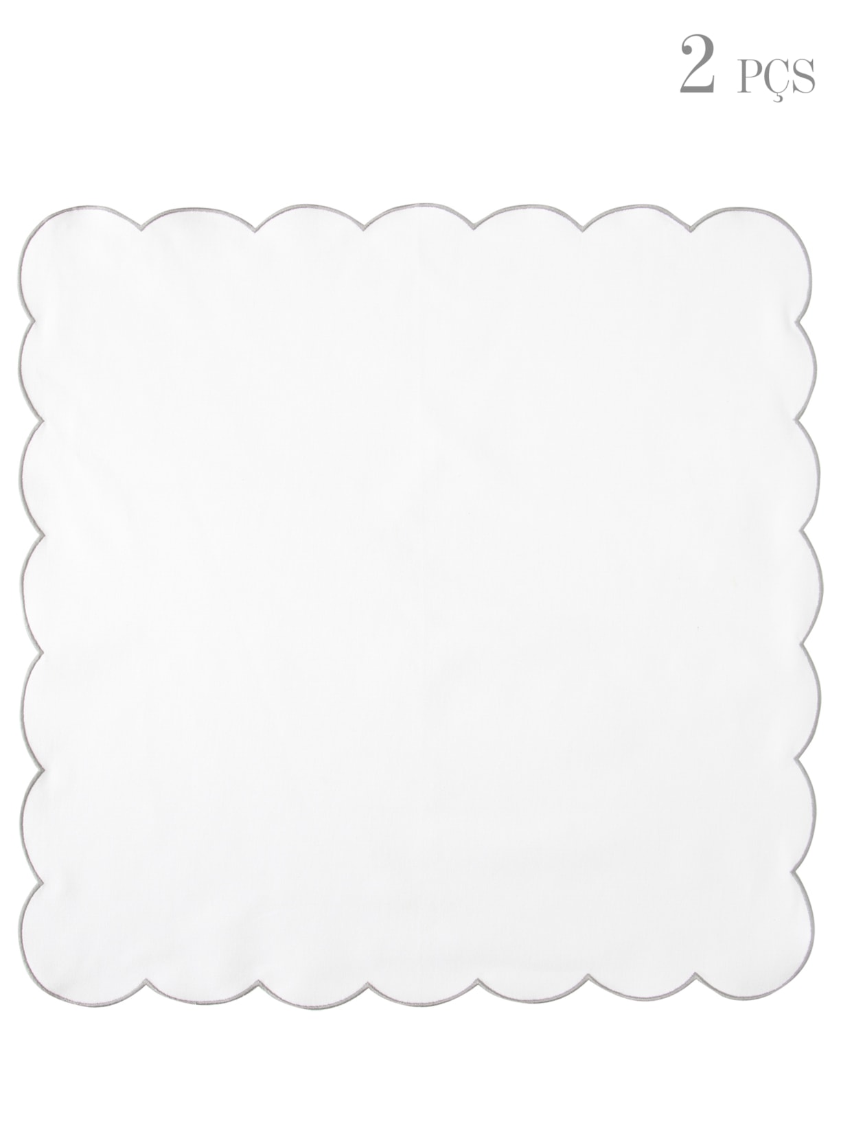 Guardanapo Algodão Folhinhas - Branco