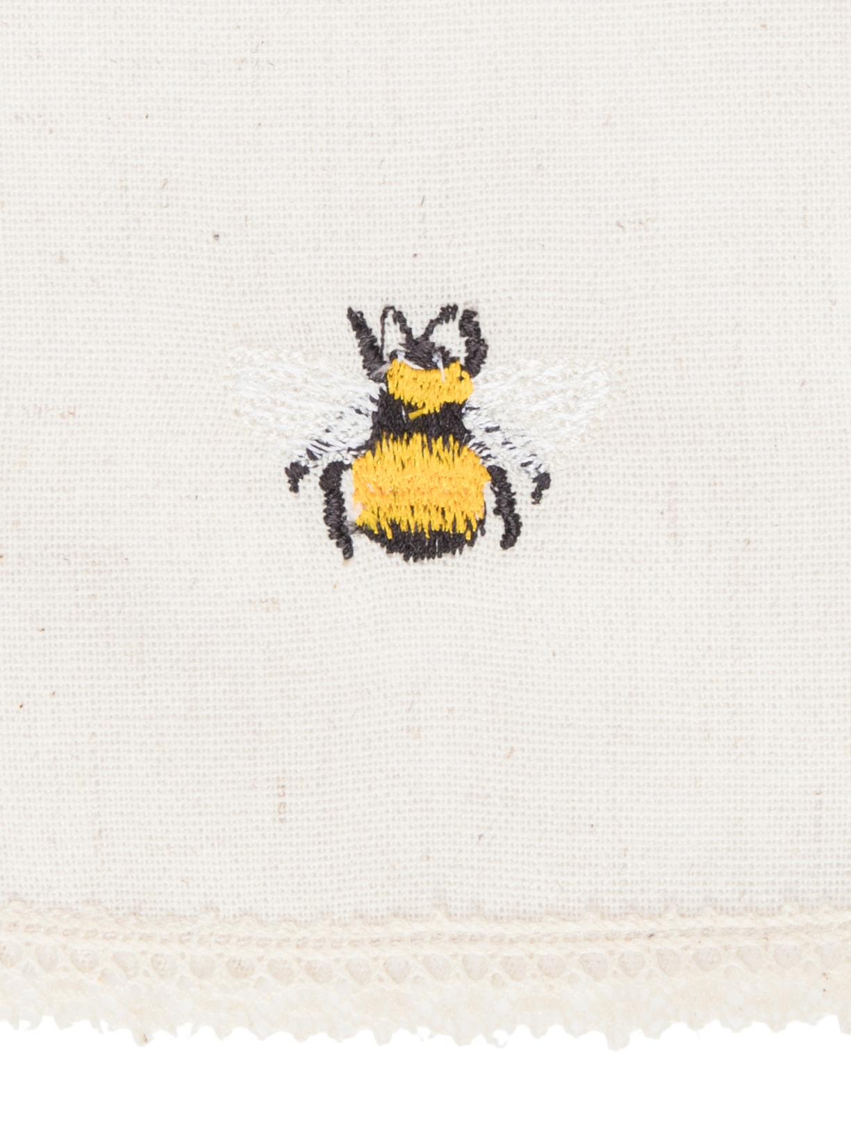 Guardanapo Bordado Linho Bege Abelhas 1 Unidade Bege '2Home