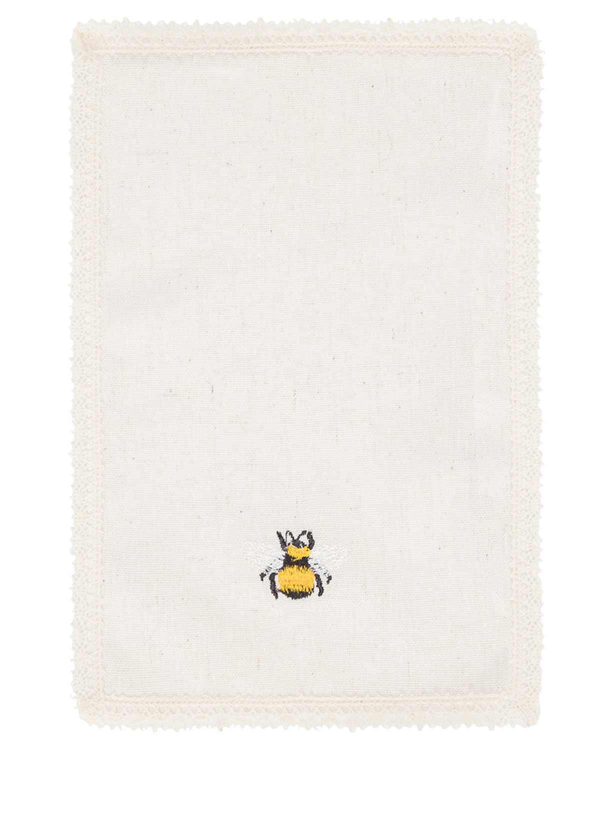 Guardanapo Bordado Linho Bege Abelhas 1 Unidade Bege '2Home