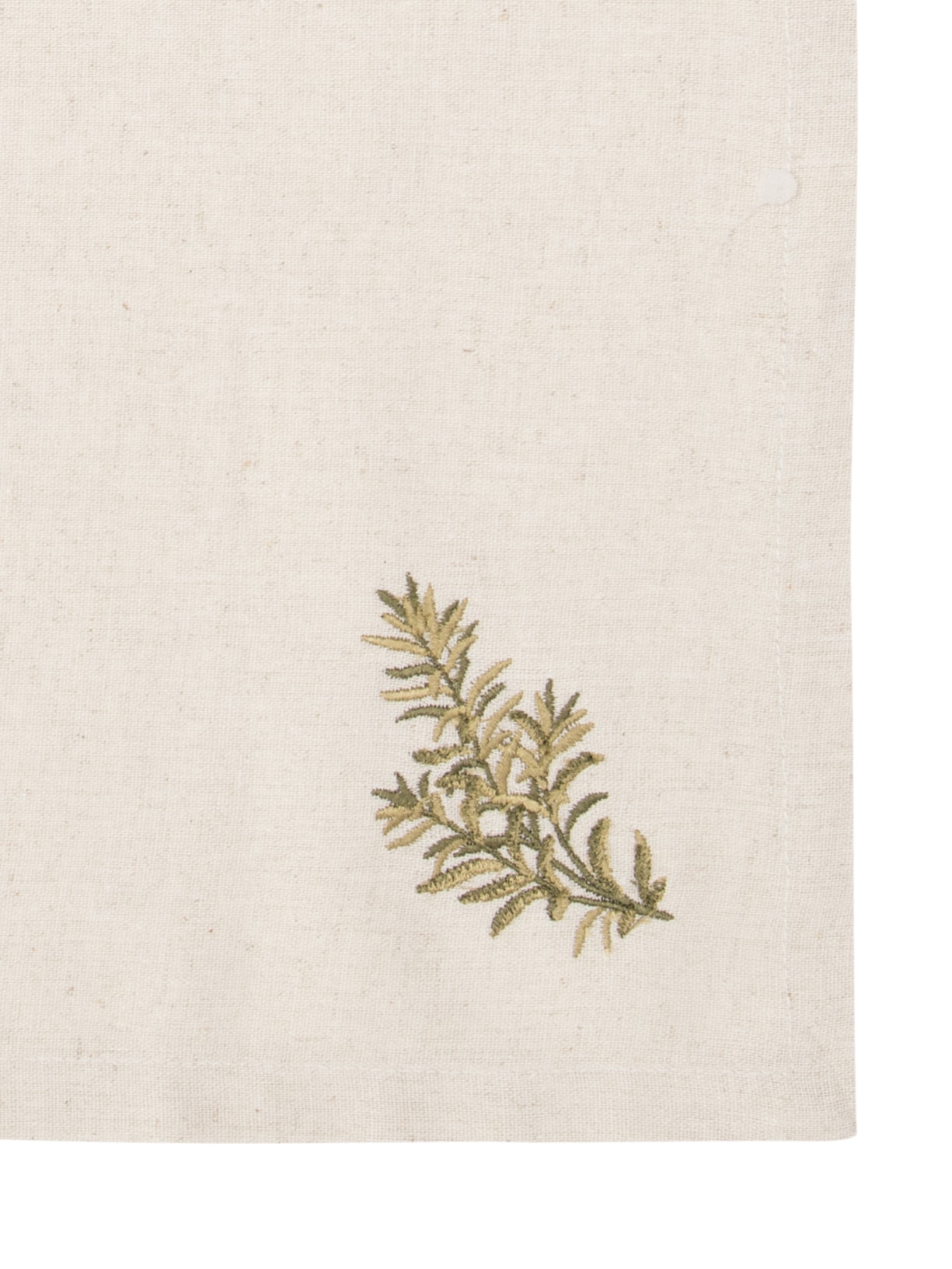 Guardanapo Bordado Linho Bege Alecrim 1 Unidade Bege '2Home