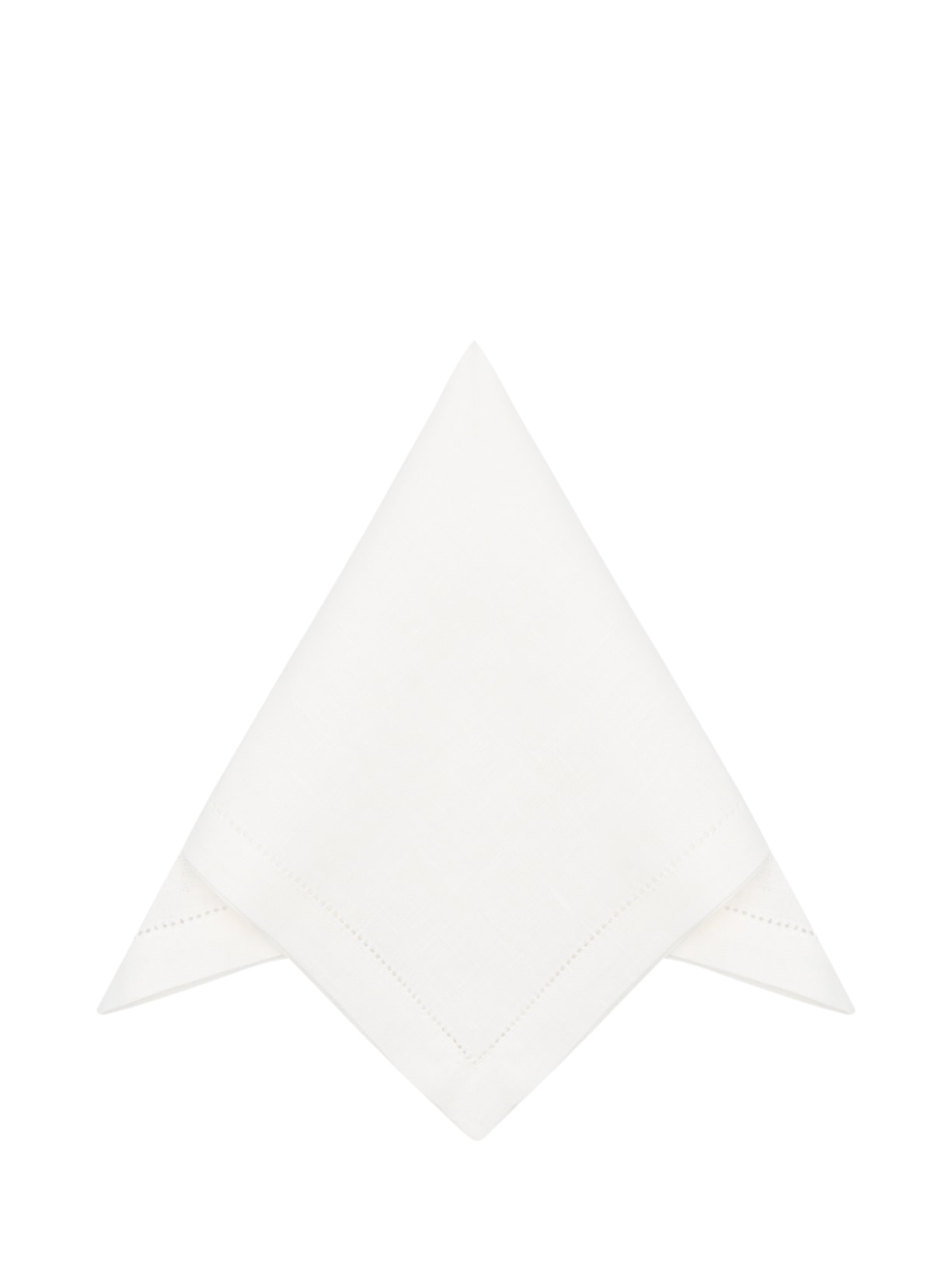 Guardanapo Em Linho Com Ponto Ajour 1 Peça - Off White