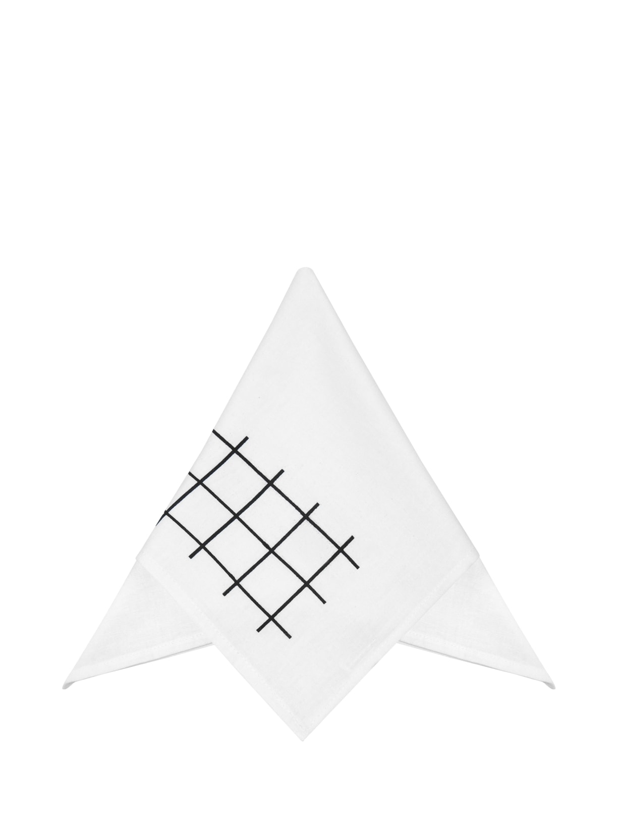 Guardanapo Liso Com Barra Grid Em Algodão 1 Peça - Branco