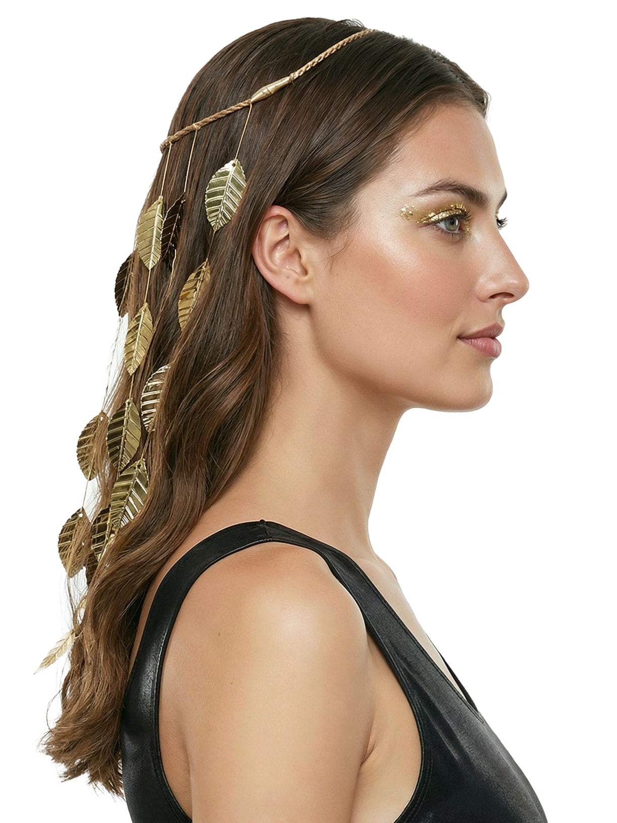 Headpiece Feminino Carnaval Folhas Dourado Market 33