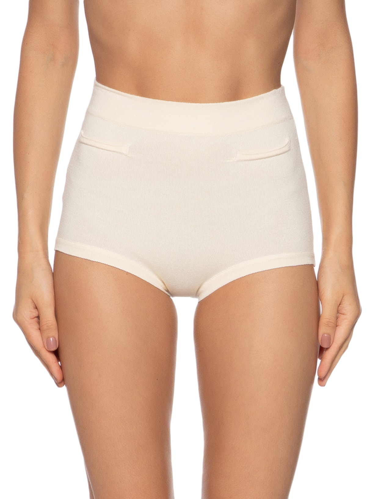 Hot Pant Bolsos Decorativos Amarelo Giomei