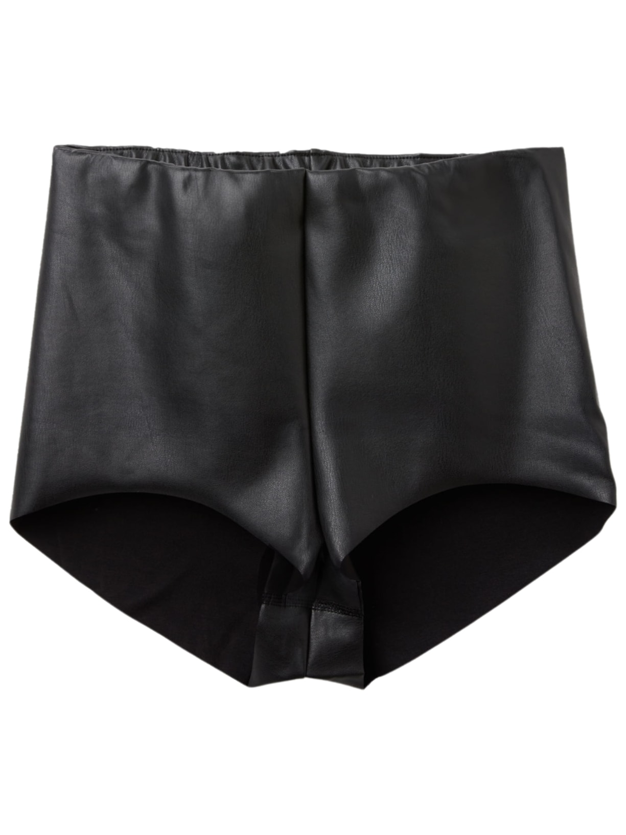 Hot Pant Com Efeito Couro - Preto