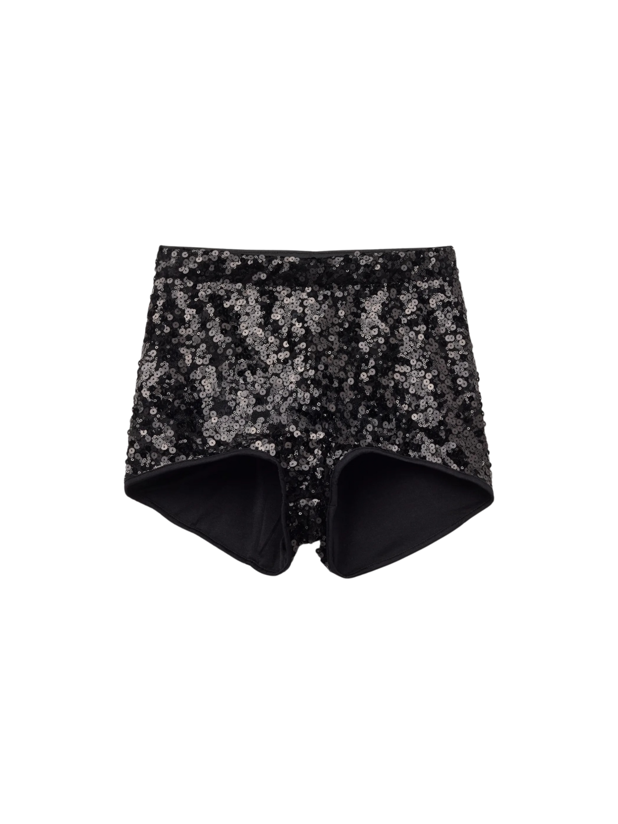 Hot Pant Com Paetês - Preto
