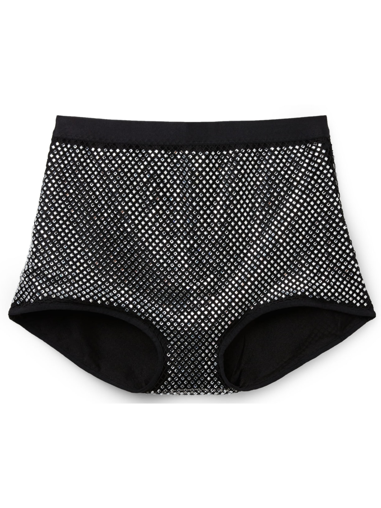 Hot Pant Com Strass - Preto