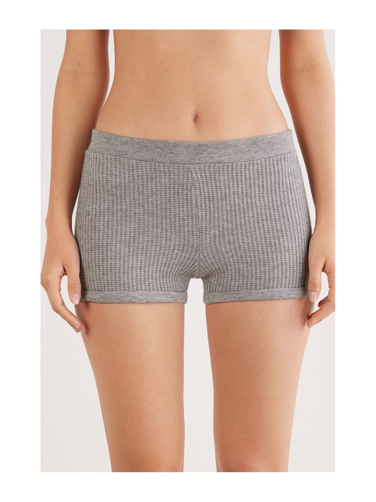 Hot Pant Soft Tricot Cinza Intimissimi