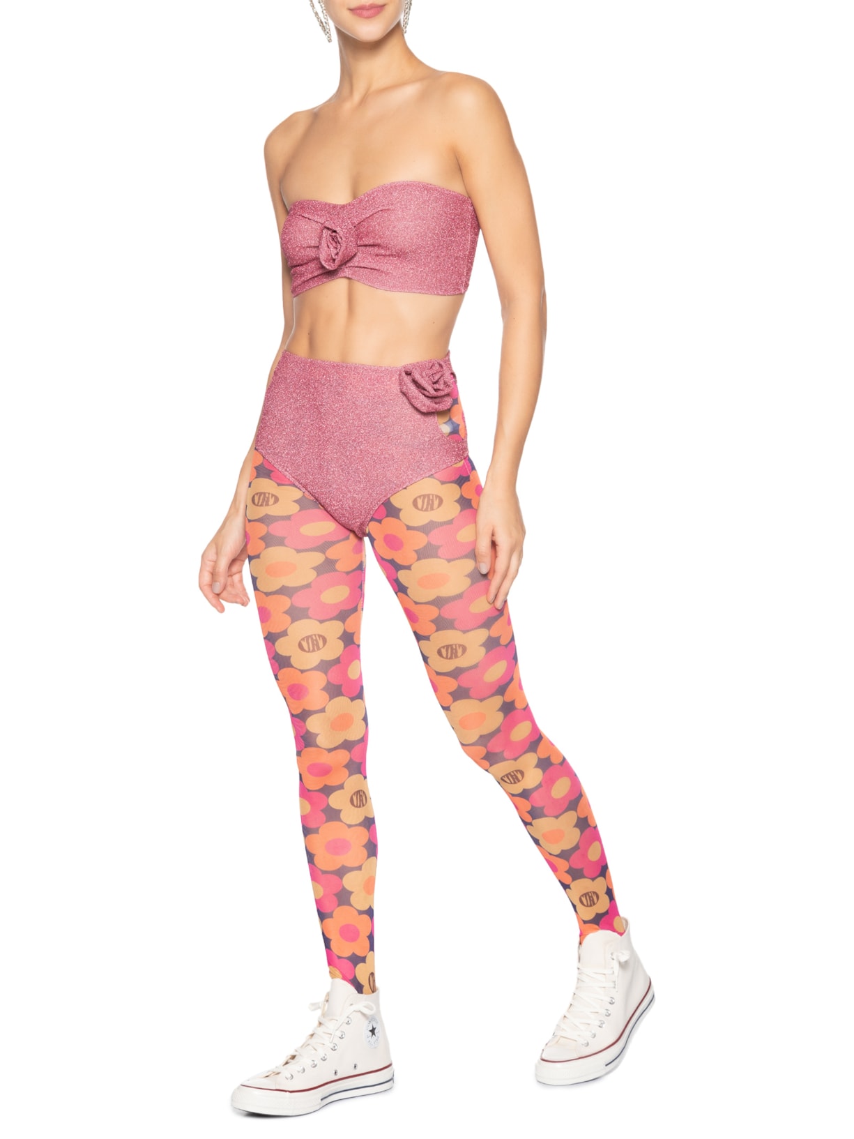 Hot Pants Carnaval Em Lurex Rosa Market 33