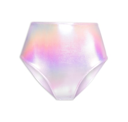 Hot Pants Carnaval Em Malha Holográfica - Lilás