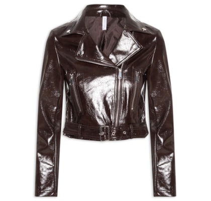 Jaqueta Biker Feminina - Marrom