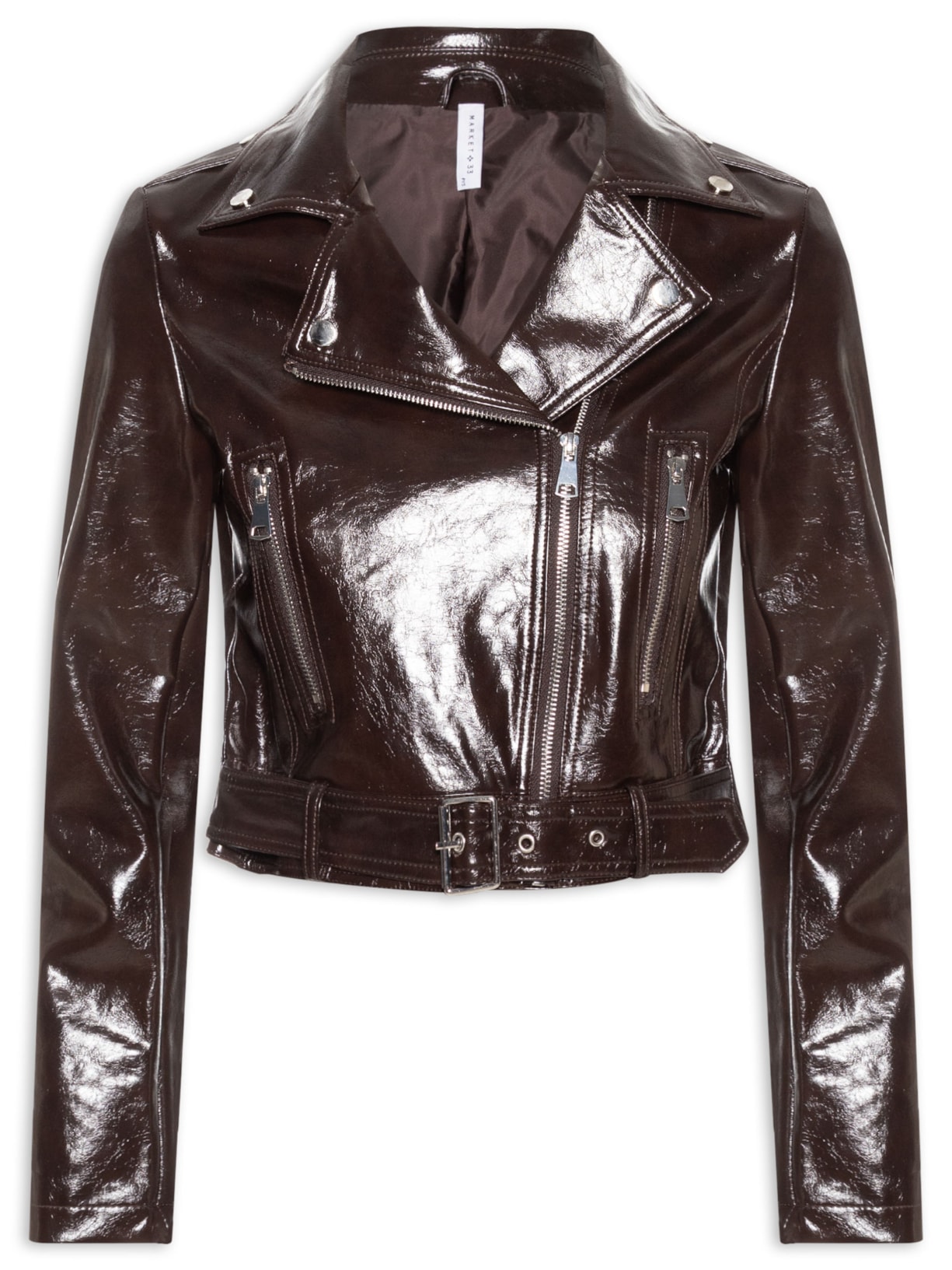 Jaqueta Biker Feminina - Marrom
