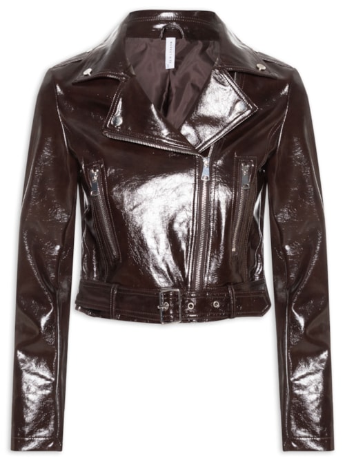 Jaqueta Biker Feminina - Marrom