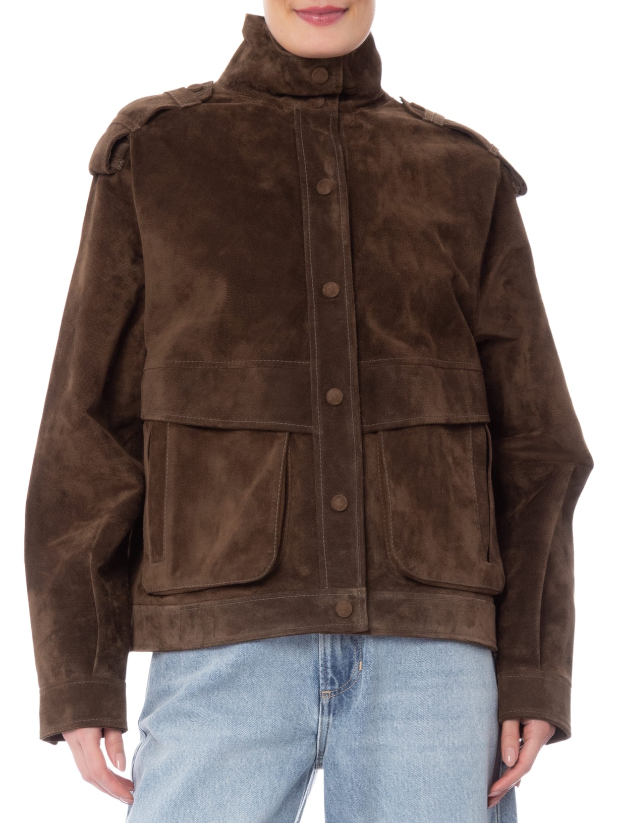 Jaqueta Bomber Feminina Willow Marrom Studio Kalline