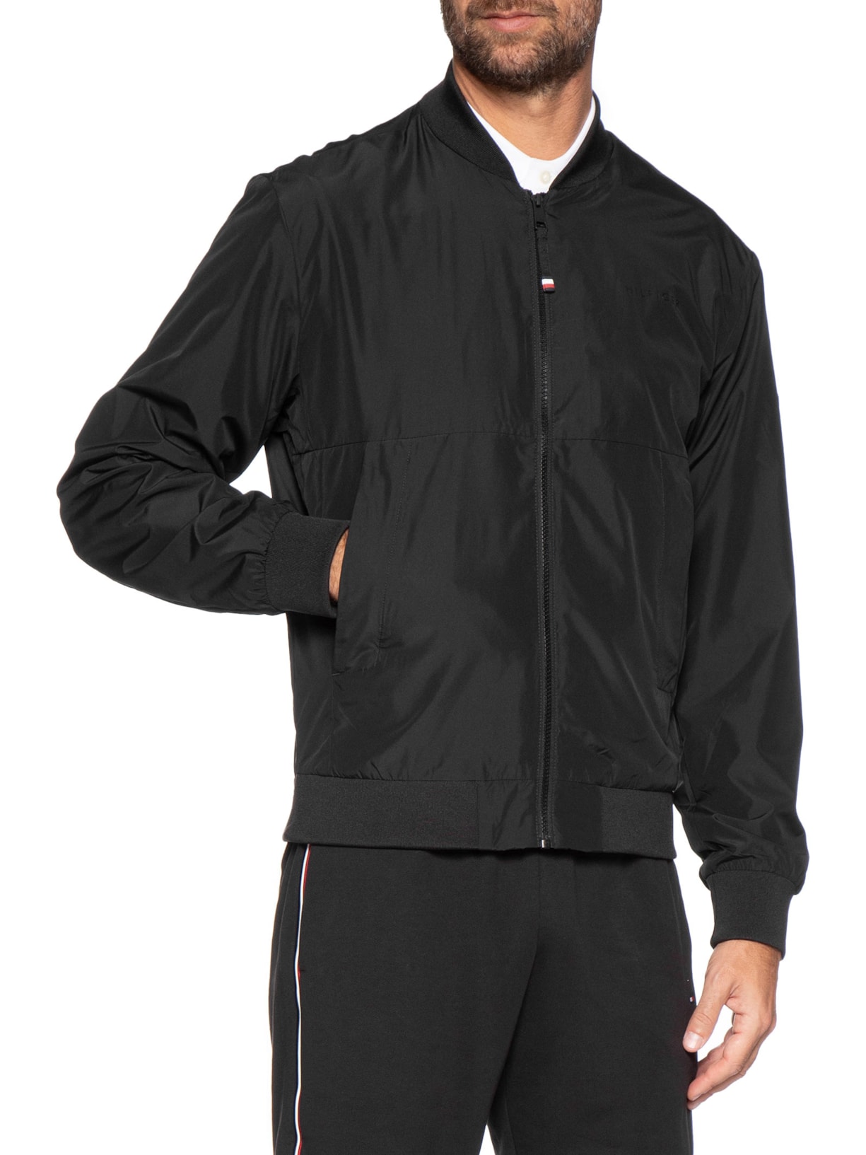 Jaqueta Bomber Masculina Branded Preto Tommy Hilfiger