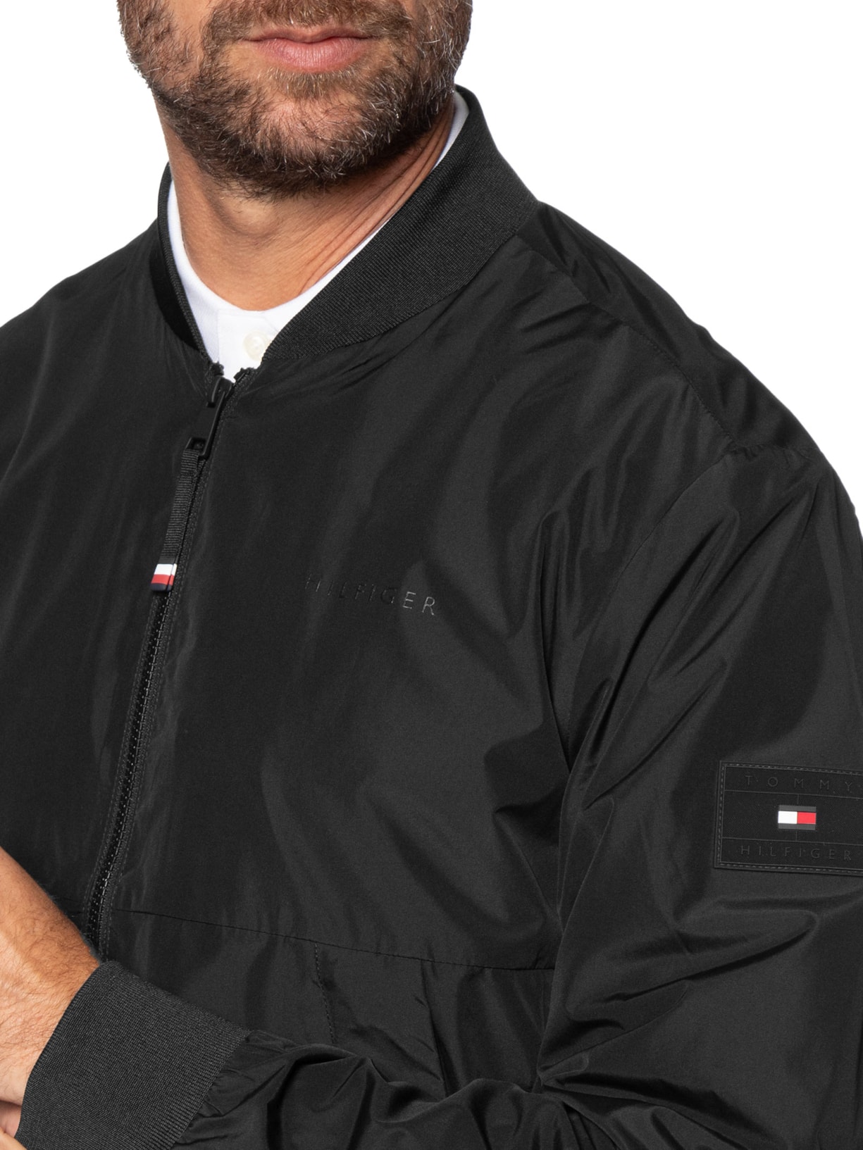 Jaqueta Bomber Masculina Branded Preto Tommy Hilfiger