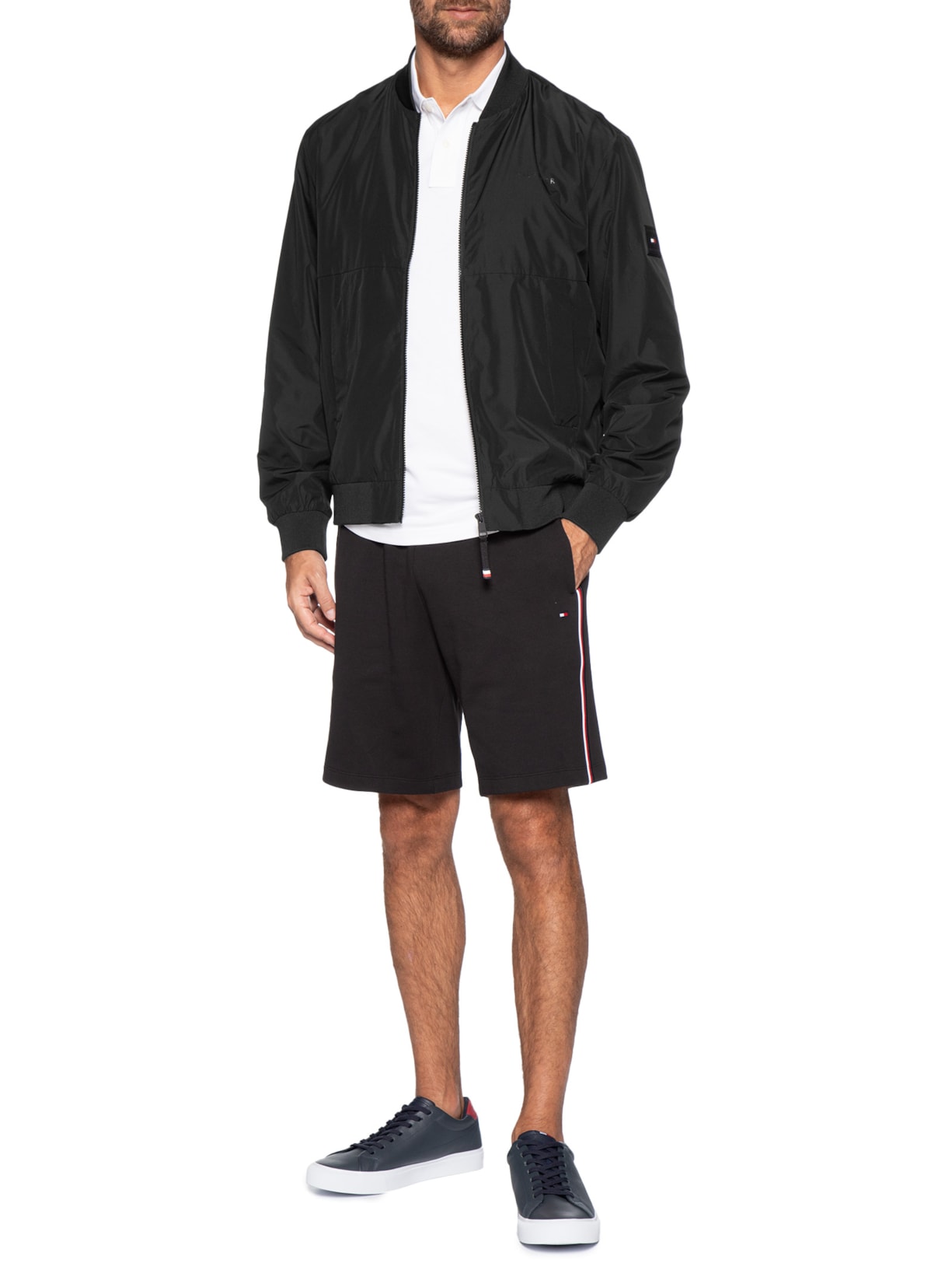 Jaqueta Bomber Masculina Branded – Preto Tommy Hilfiger