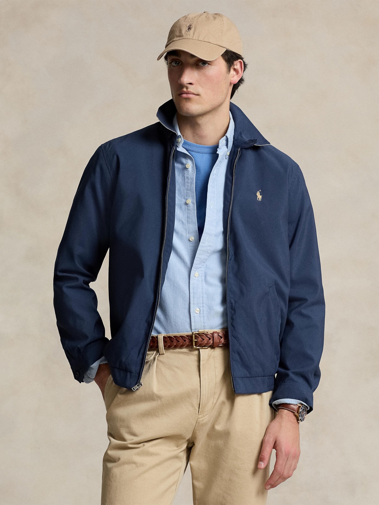Jaqueta Bomber Masculina Classic Logo Preto Polo Ralph Lauren