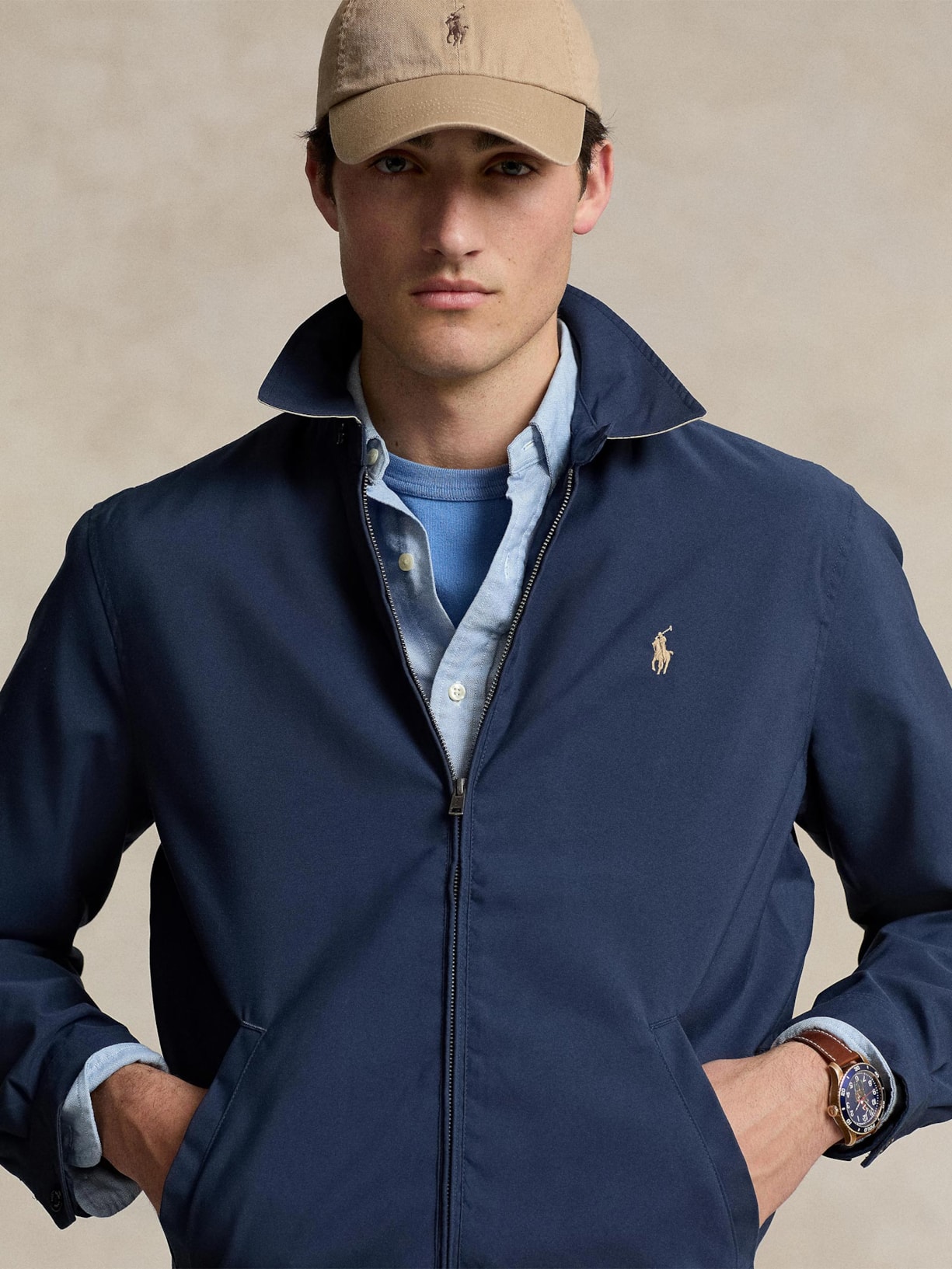 Jaqueta Bomber Masculina Classic Logo Preto Polo Ralph Lauren