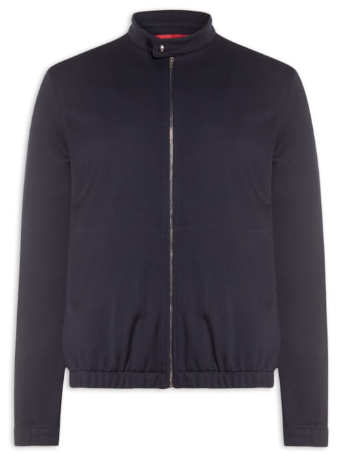 Jaqueta Bomber Masculina em Malha Italiana – Azul