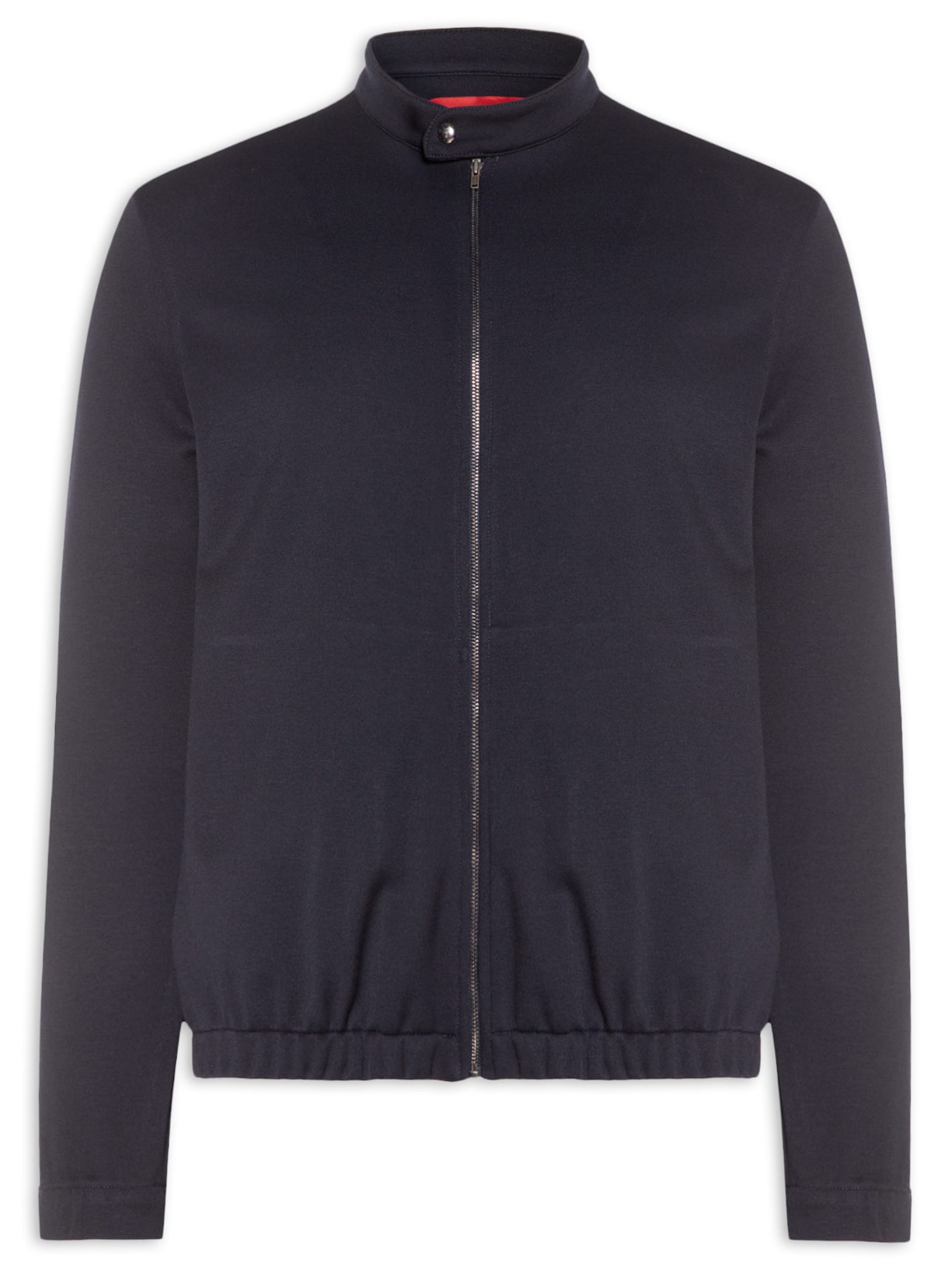 Jaqueta Bomber Masculina em Malha Italiana Azul Paramount Alfaiataria