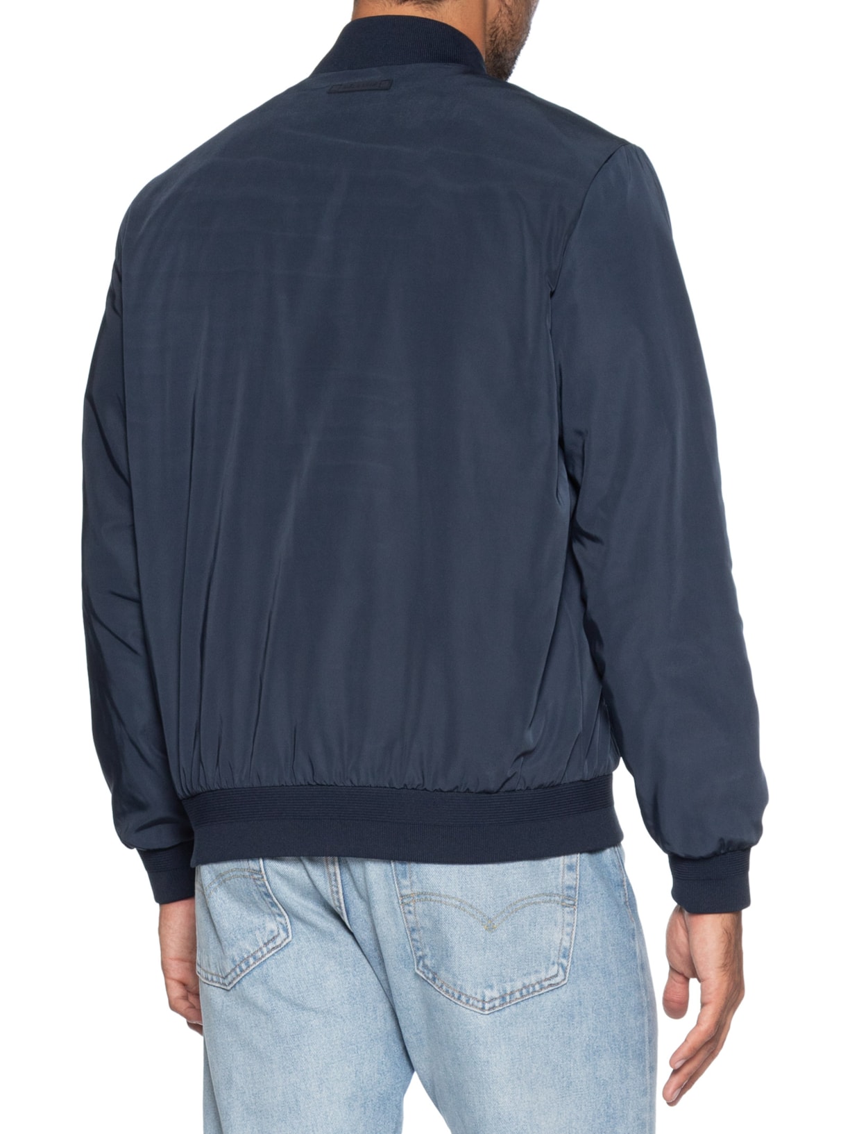 Jaqueta Bomber Masculina Nylon Liquid Repeler Azul Aramis