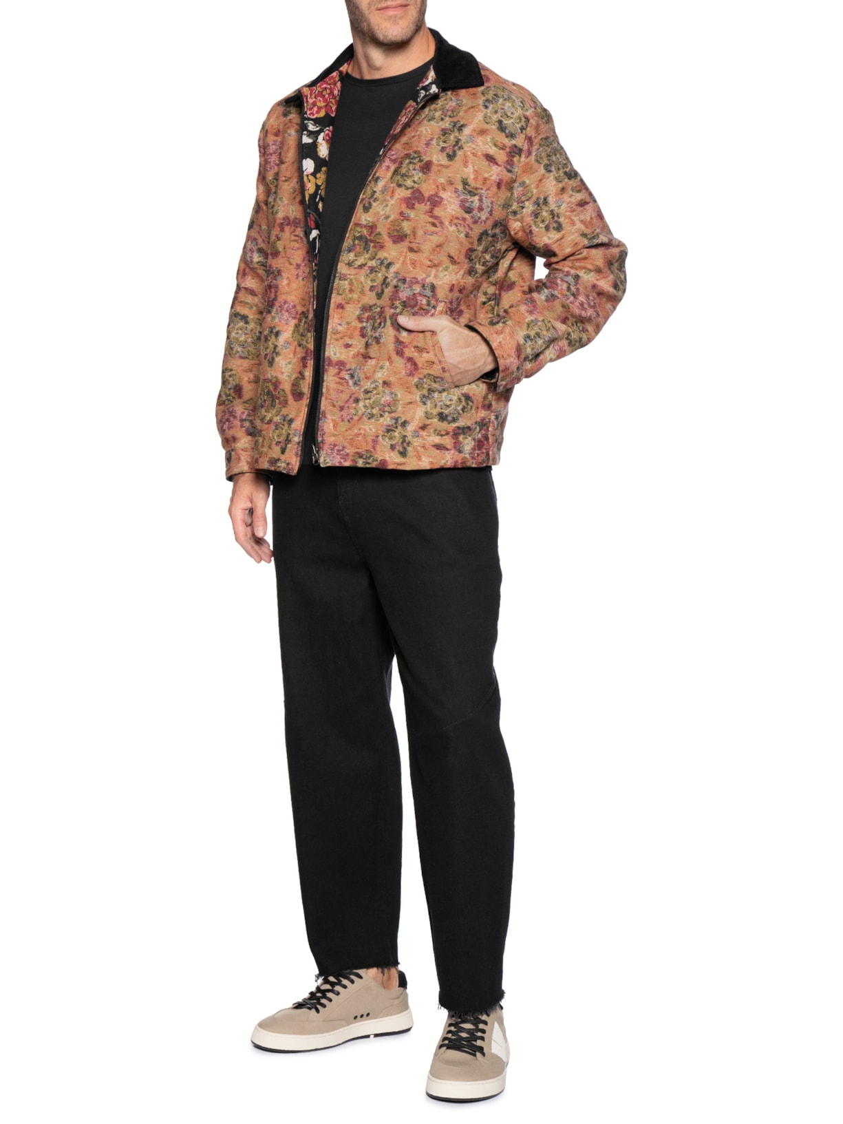 Jaqueta Bomber Masculina Velvet Roseira Vermelho Osklen