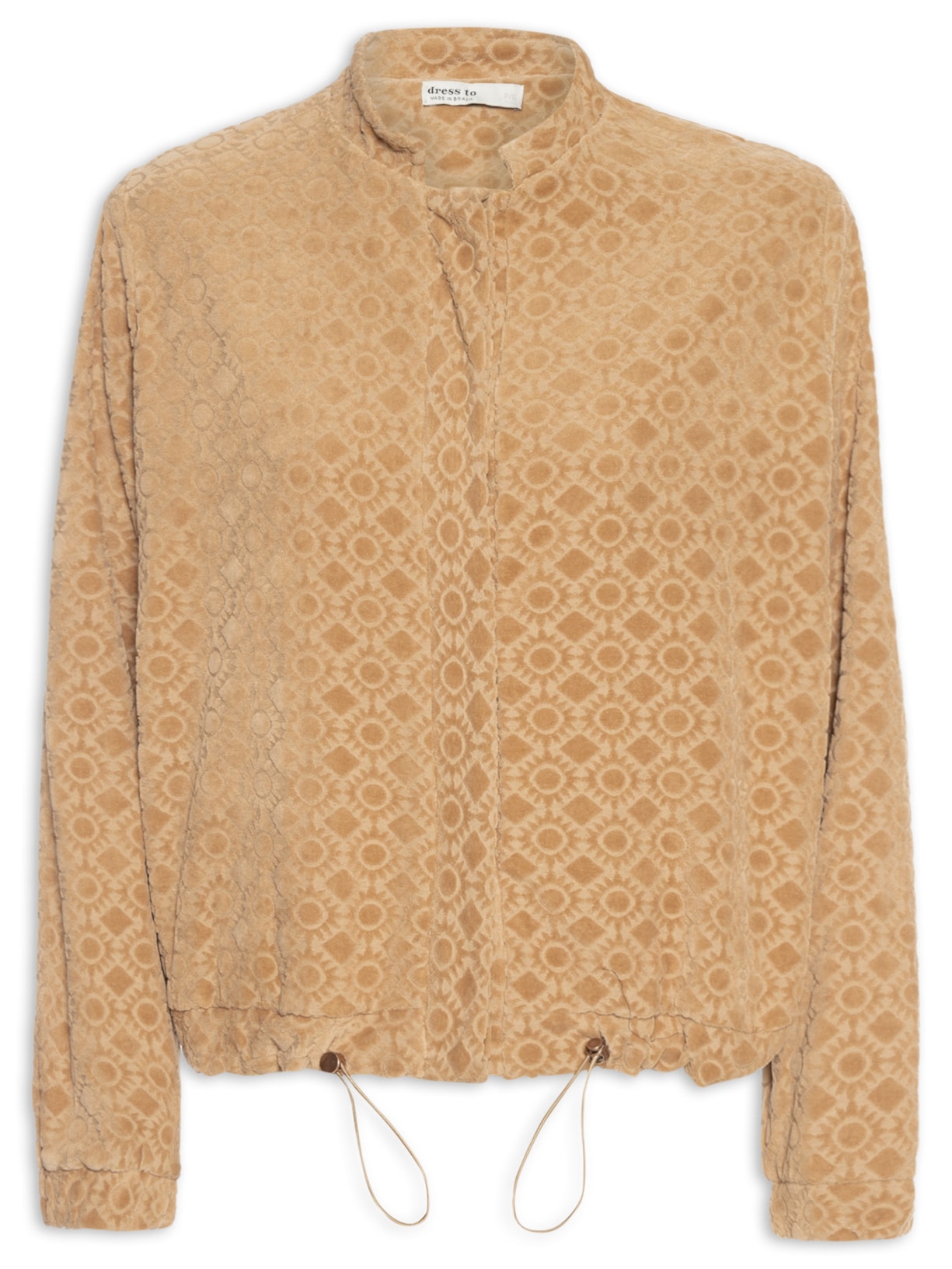 Jaqueta Bomber Veludo – Bege
