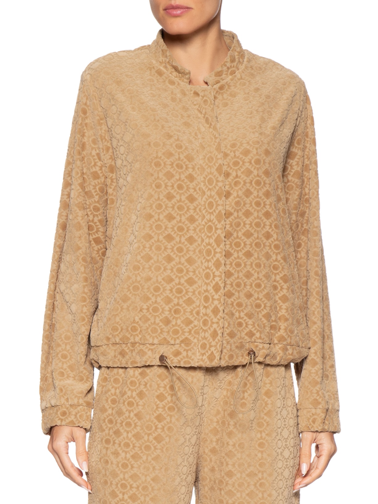 Jaqueta Bomber Veludo – Bege Dress To