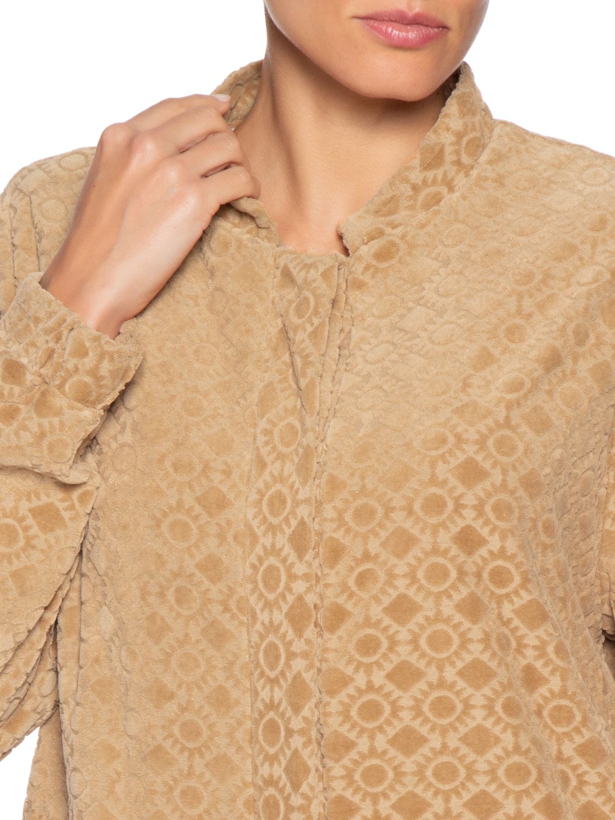 Jaqueta Bomber Veludo – Bege Dress To