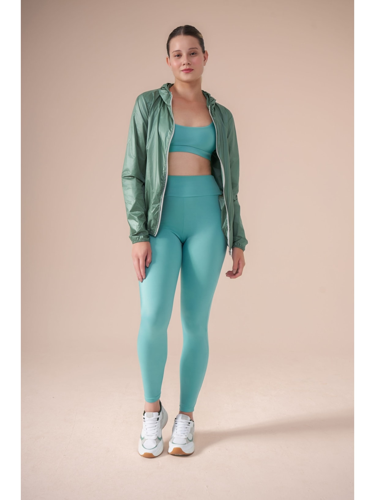 Jaqueta Corta Vento Curta Verde Suntime