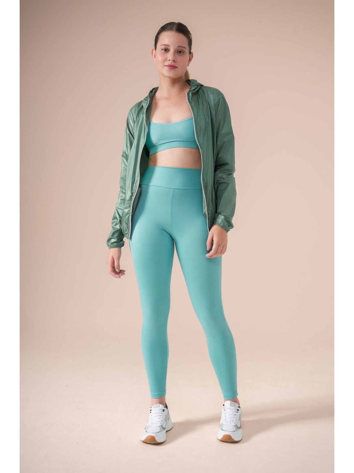 Jaqueta Corta Vento Curta Verde Suntime