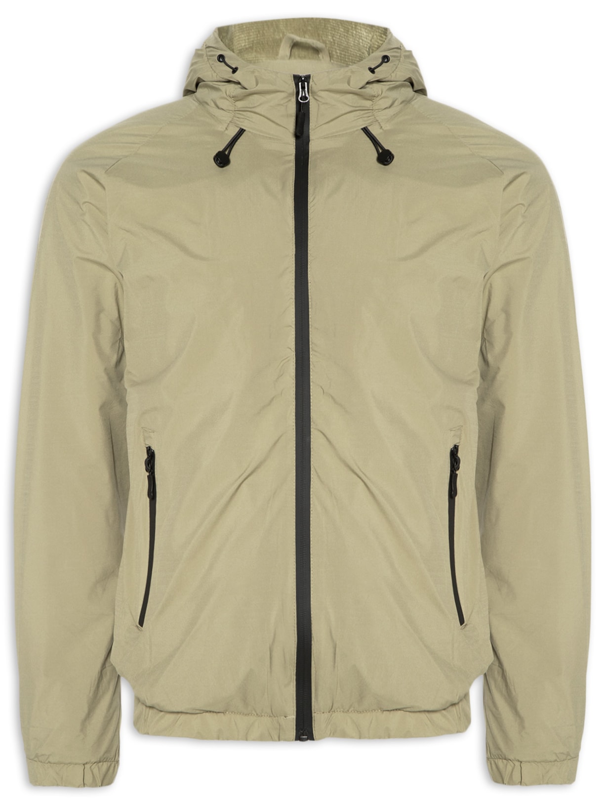 Jaqueta Corta Vento Masculina Casual Básica - Bege