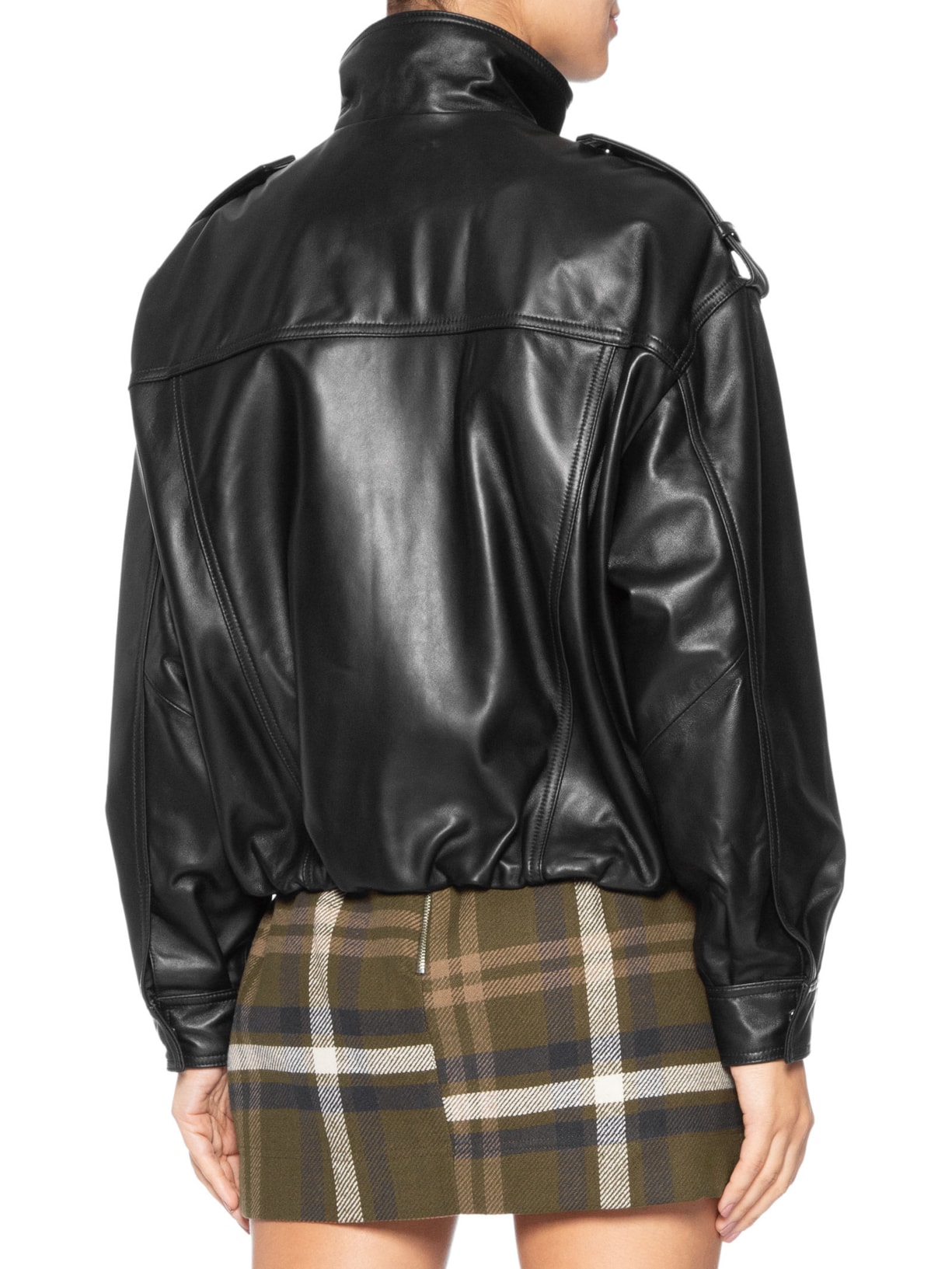 Jaqueta De Couro Feminina Preto Animale Jeans