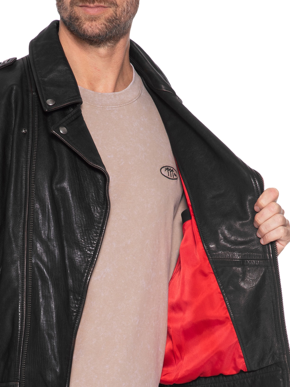 Jaqueta de Couro Masculina Levon Preto Hugo