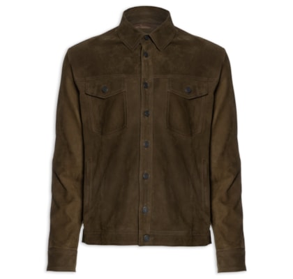 Jaqueta De Couro Masculina Over Leather – Marrom