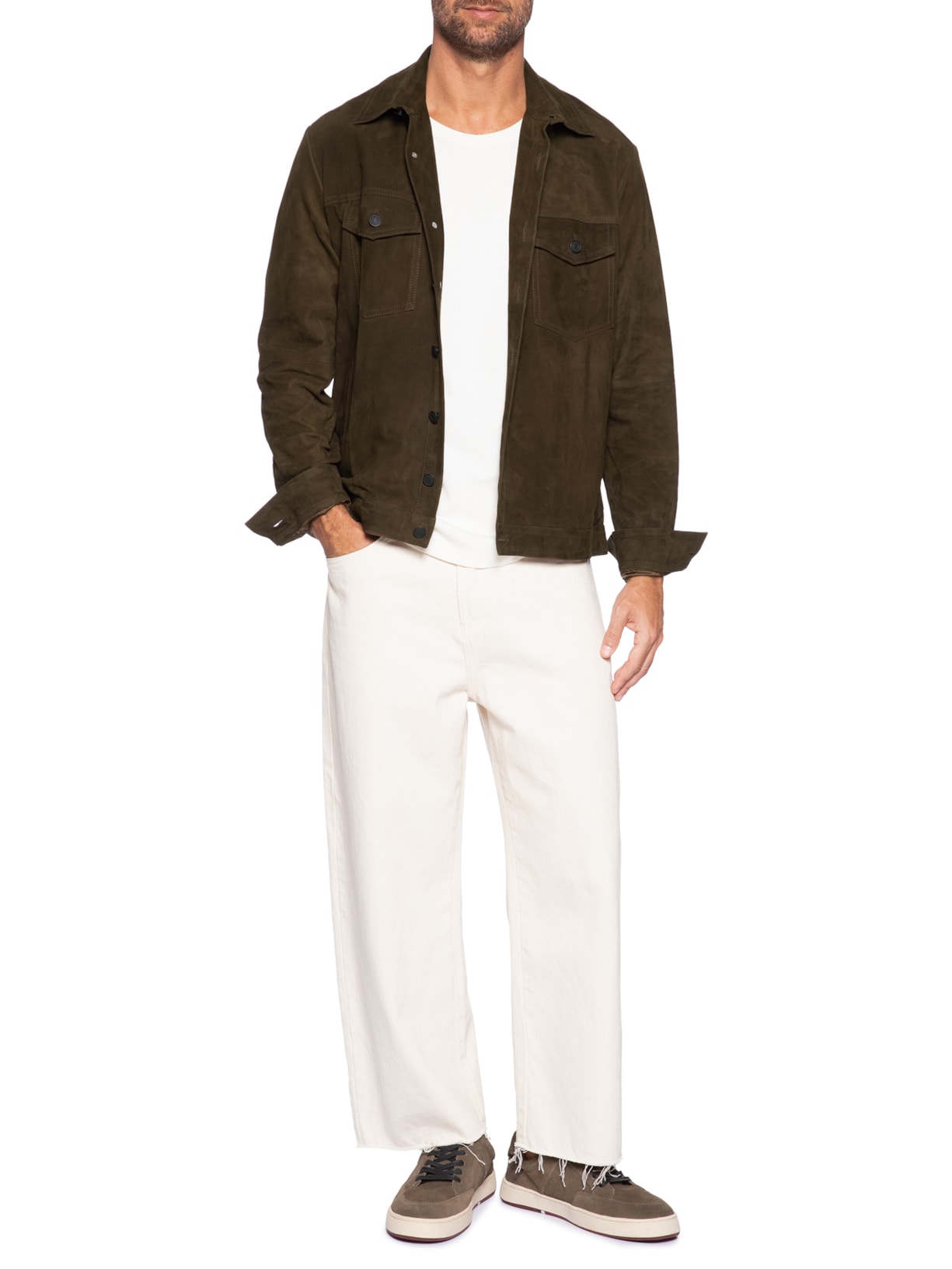 Jaqueta De Couro Masculina Over Leather – Marrom Osklen