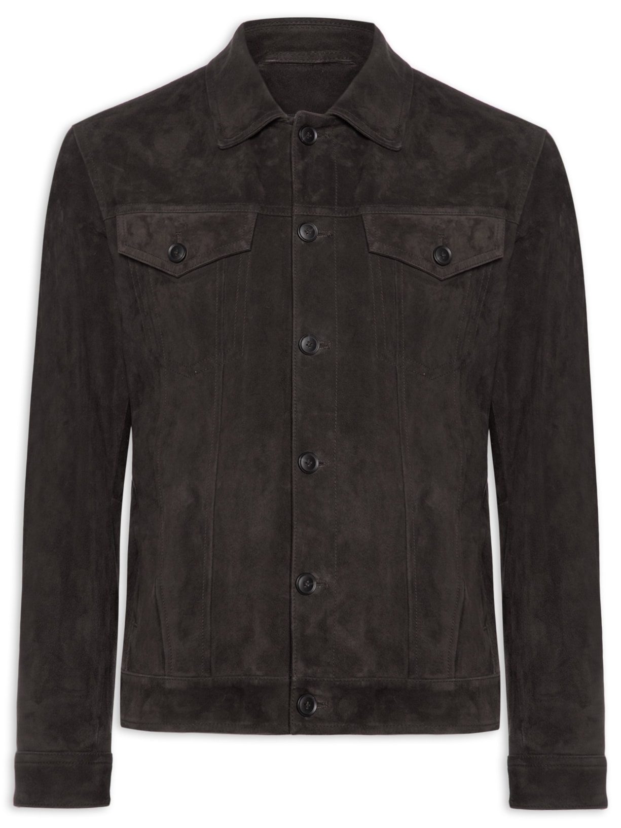 Jaqueta de Couro Masculina Slim C-Merak 1 Marrom Boss