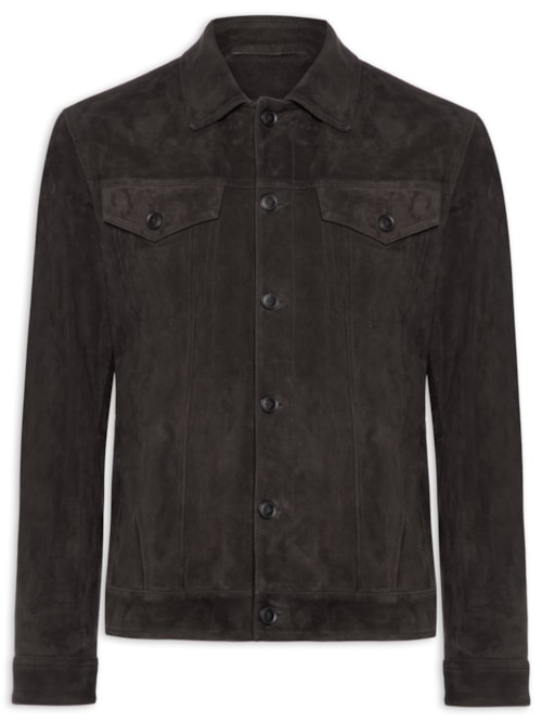 Jaqueta de Couro Masculina Slim C-Merak 1 - Marrom