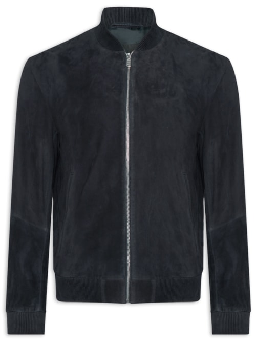 Jaqueta De Couro Masculino Regular Fit H-Muller - Azul