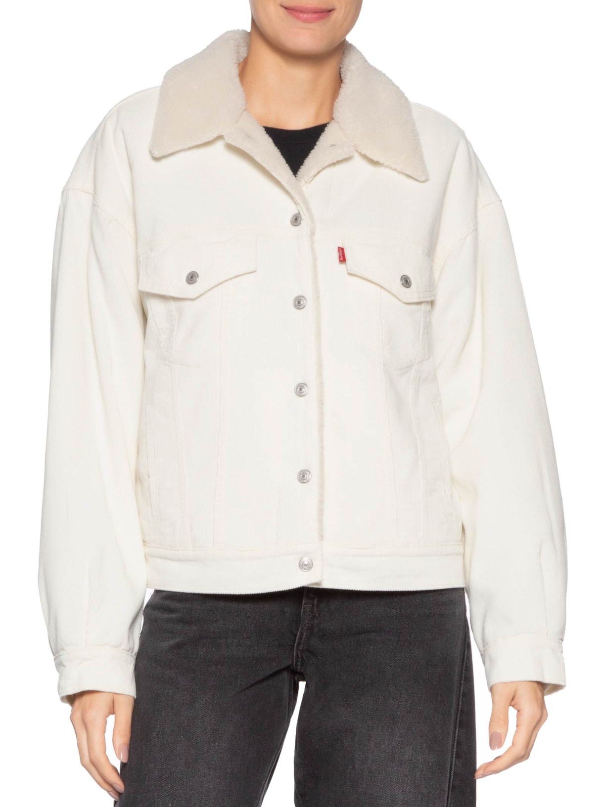 Jaqueta Feminina 90S Sherpa Trucker Branco Levi's