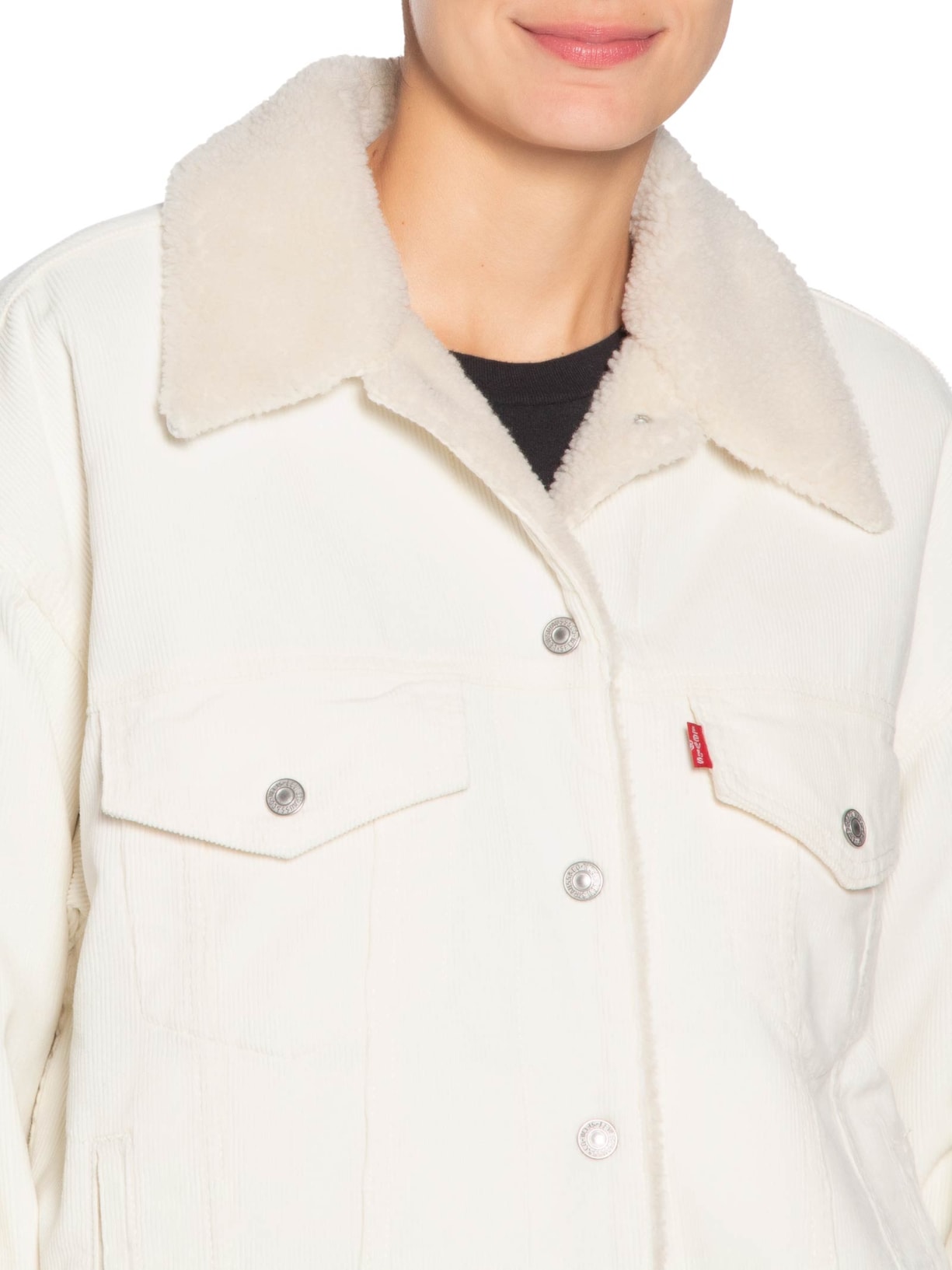 Jaqueta Feminina 90S Sherpa Trucker Branco Levi's