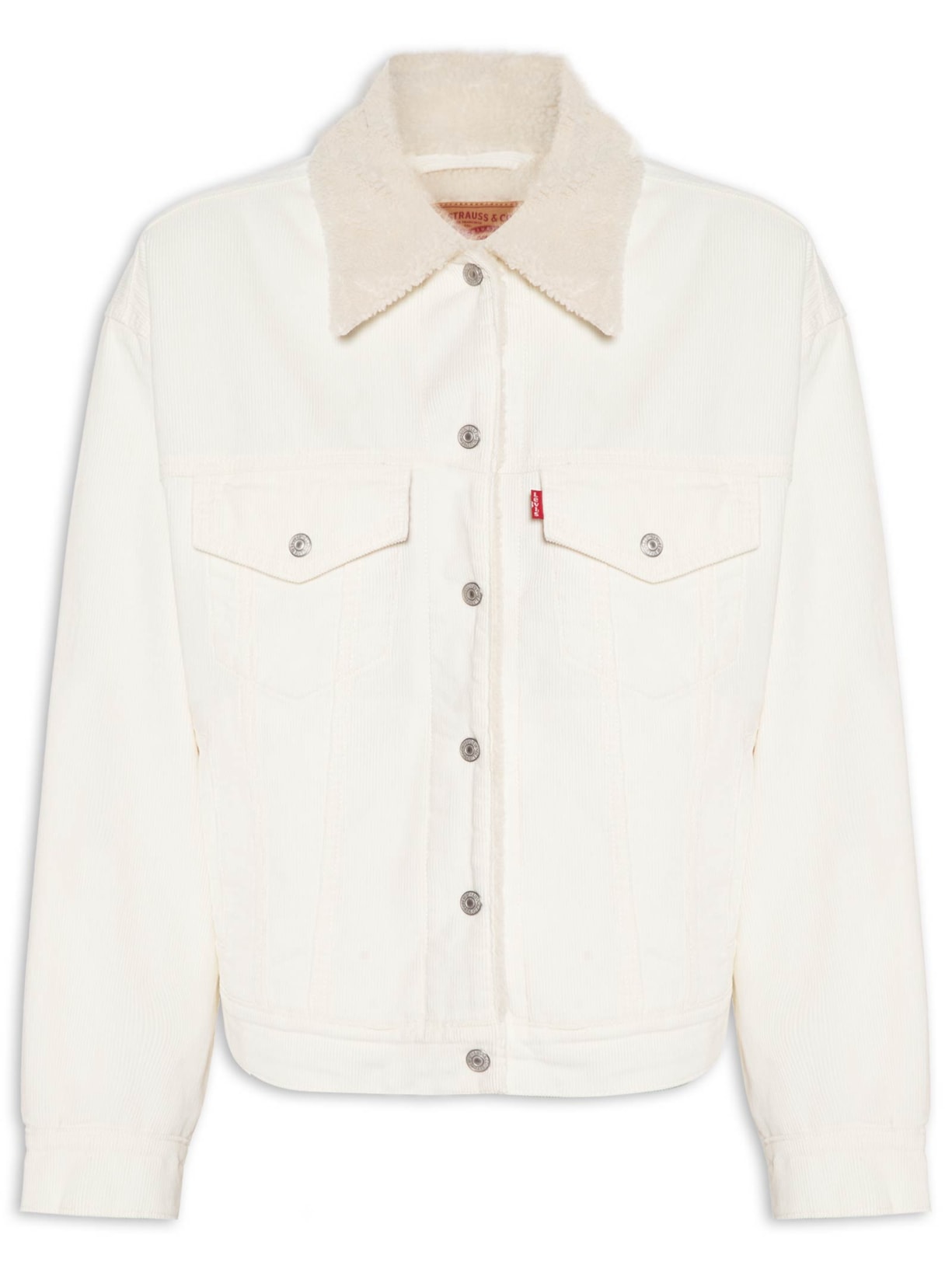 Jaqueta Feminina 90S Sherpa Trucker Branco Levi's