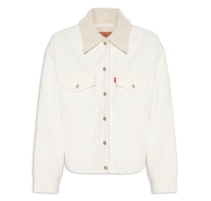 Jaqueta Feminina 90S Sherpa Trucker - Branco