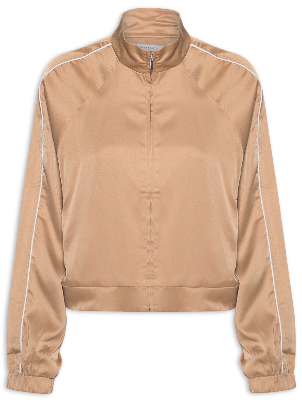 Jaqueta Feminina Acetinada - Bege