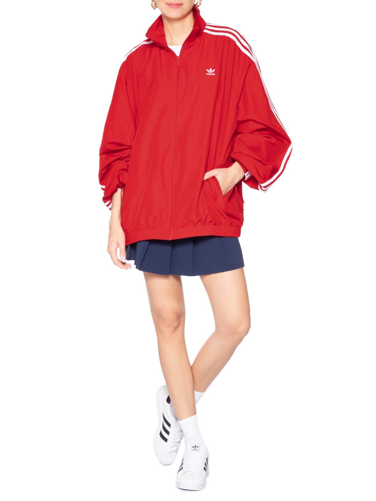 Jaqueta Feminina Adilenium Oversized Vermelho Adidas Originals